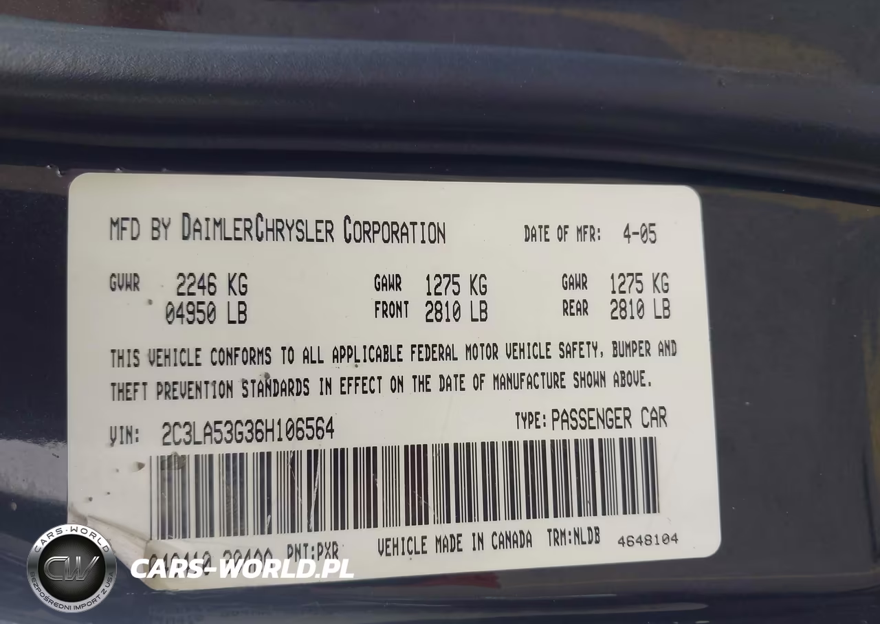 2006 Chrysler 300 Touring VIN:2C3LA53G36H106564 - 9