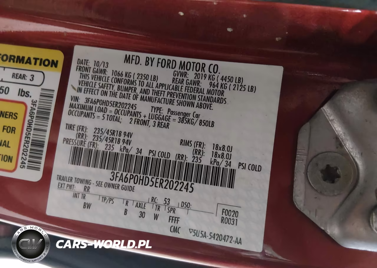 2014 Ford Fusion Se VIN:3FA6P0HD5ER202245 - 9