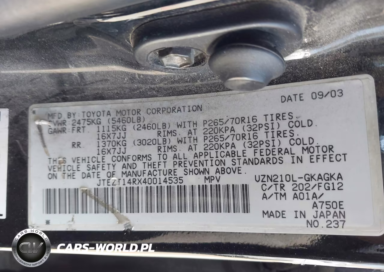 2004 Toyota 4Runner Sr5 V8 VIN:JTEZT14RX40014535 - 9