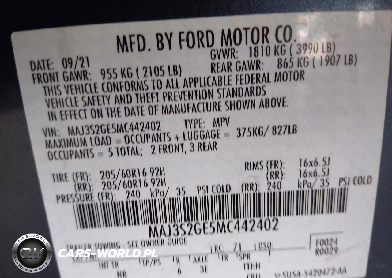 2021 Ford Ecosport Se VIN:MAJ3S2GE5MC442402 - 9