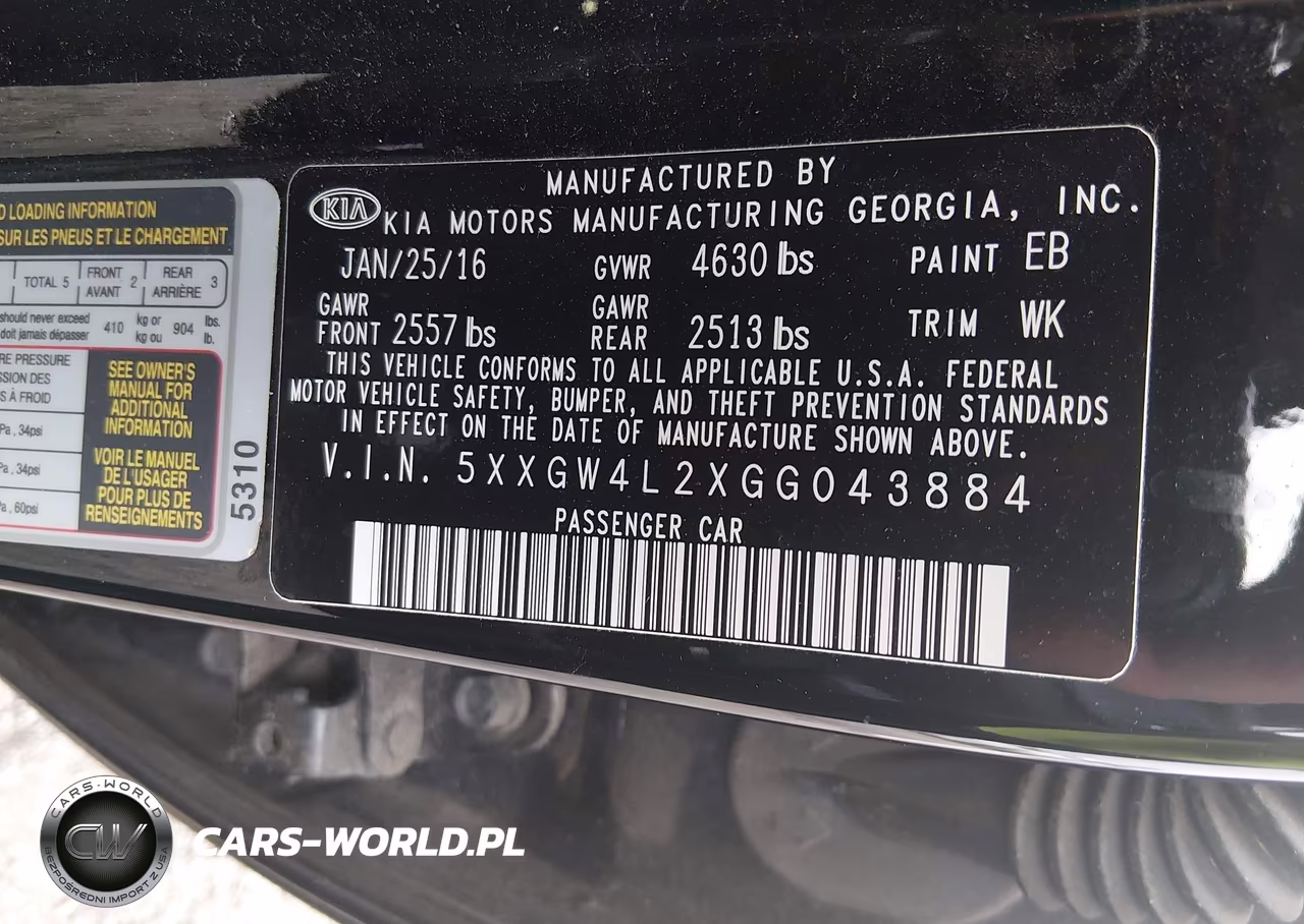2016 Kia Optima Sx Turbo VIN:5XXGW4L2XGG043884 - 9