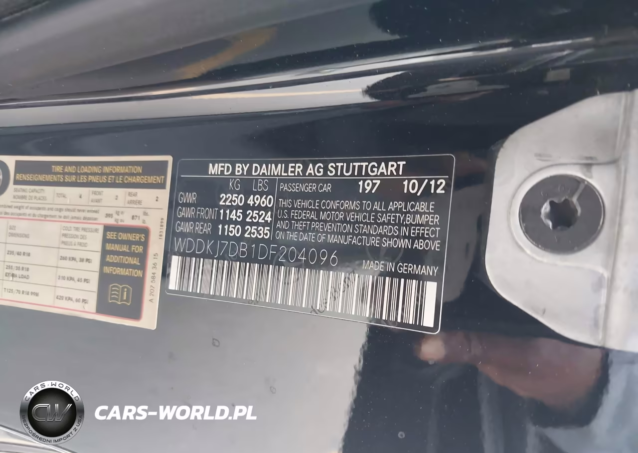 2013 Mercedes-Benz E 550 VIN:WDDKJ7DB1DF204096 - 9