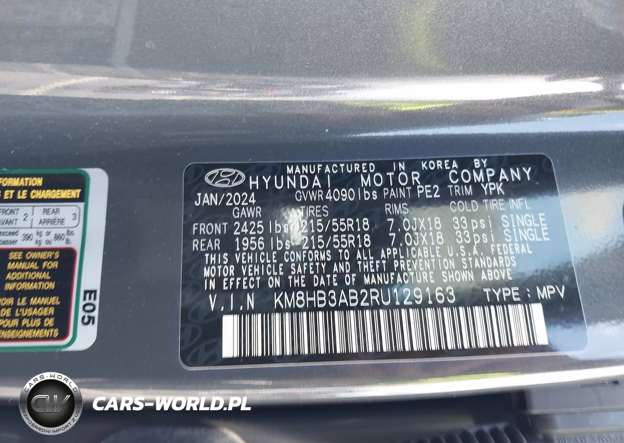 2024 Hyundai Kona Sel VIN:KM8HB3AB2RU129163 - 9