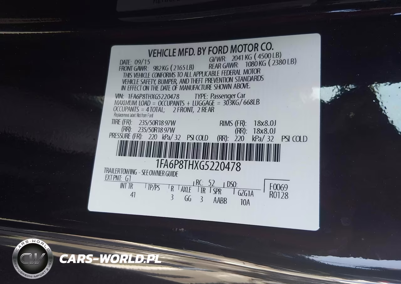 2016 Ford Mustang Ecoboost VIN:1FA6P8THXG5220478 - 9