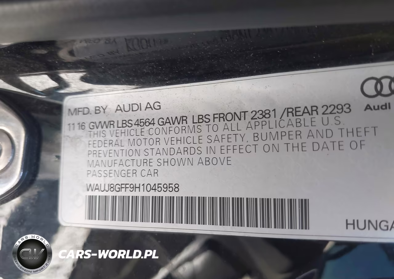 2017 Audi A3 2.0T Premium VIN:WAUJ8GFF9H1045958 - 9