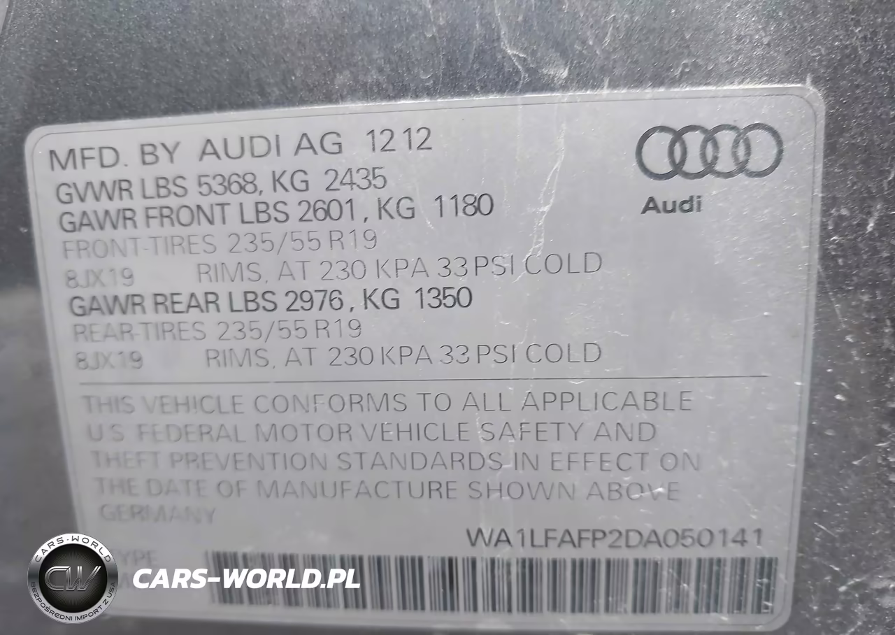 2013 Audi Q5 2.0T Premium VIN:WA1LFAFP2DA050141 - 9