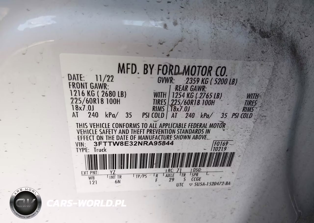 2022 Ford Maverick Lariat VIN:3FTTW8E32NRA95844 - 9