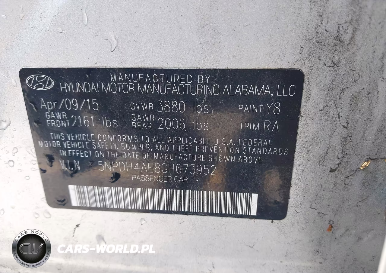 2016 Hyundai Elantra Se VIN:5NPDH4AE8GH673952 - 9
