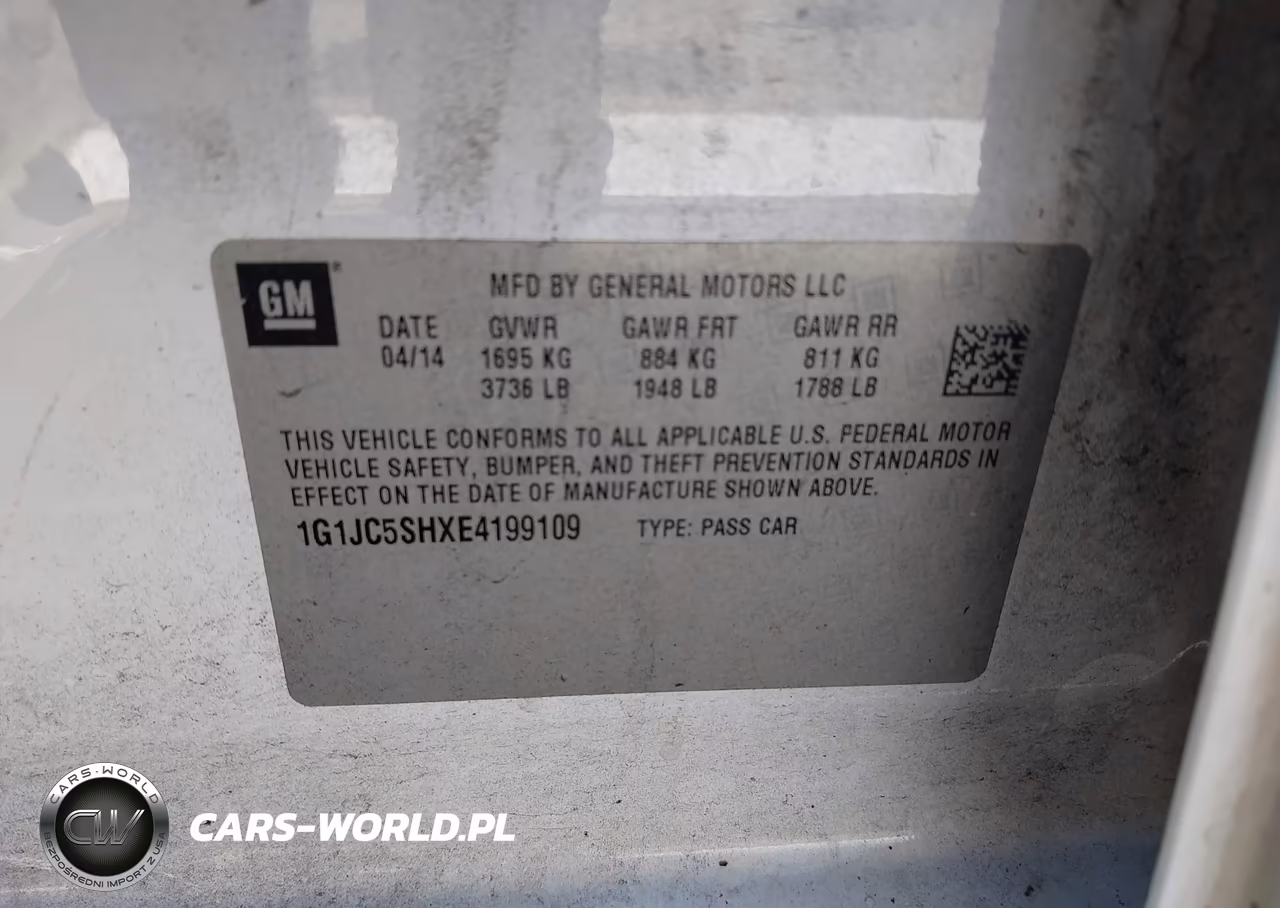 2014 Chevrolet Sonic Lt Auto VIN:1G1JC5SHXE4199109 - 9