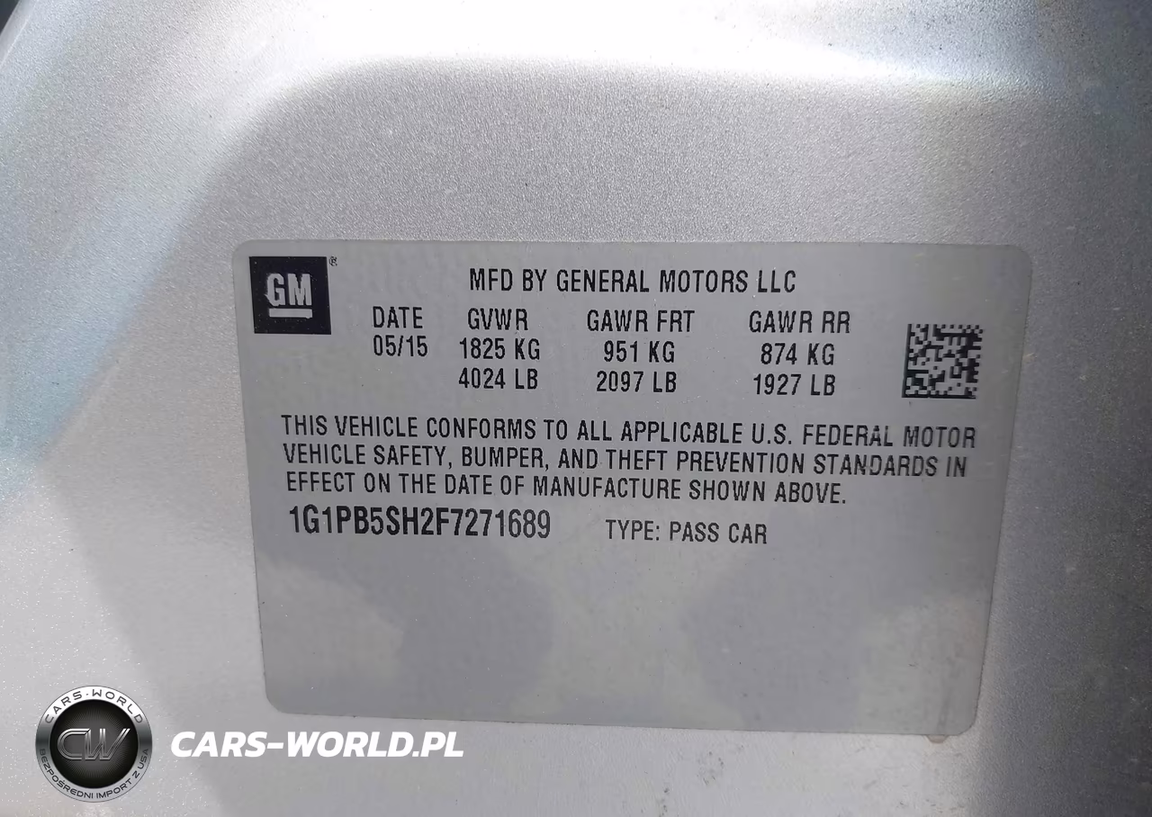 2015 Chevrolet Cruze Ls Manual VIN:1G1PB5SH2F7271689 - 9