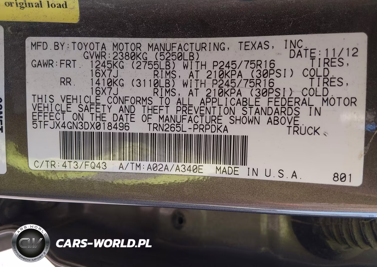 2013 Toyota Tacoma Prerunner VIN:5TFJX4GN3DX018496 - 9