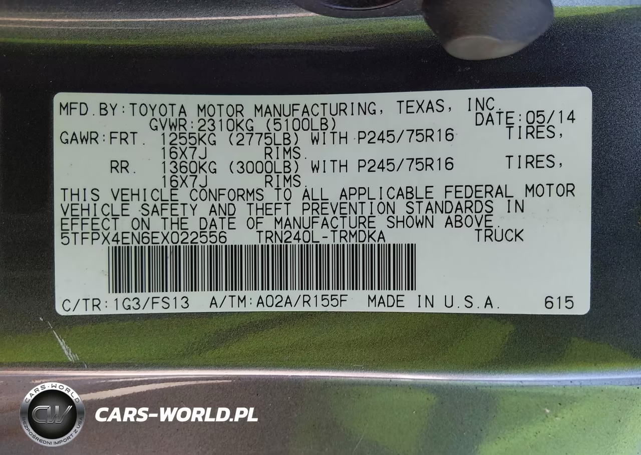 2014 Toyota Tacoma VIN:5TFPX4EN6EX022556 - 9