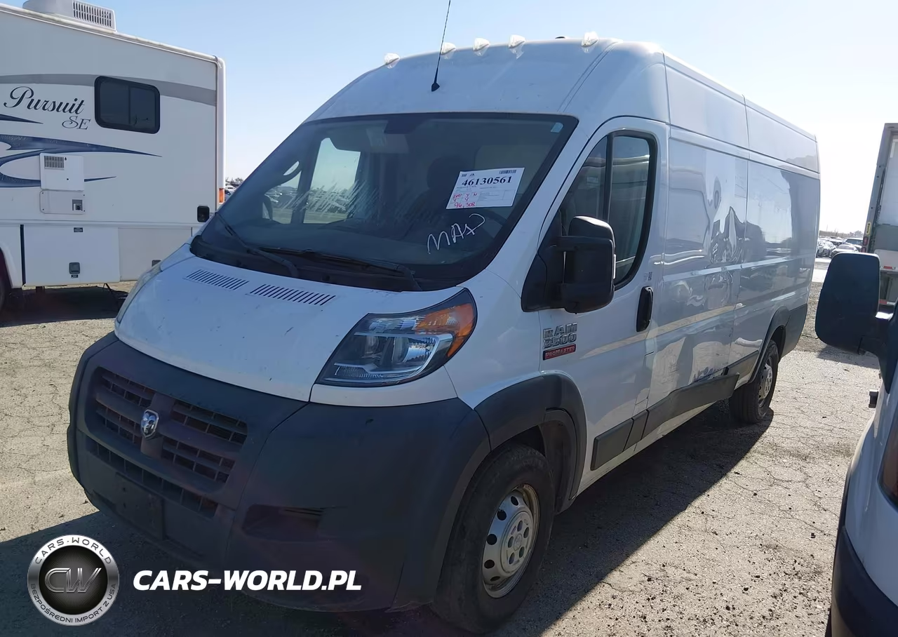 2018 Ram Promaster 3500 Cargo Van High Roof 159 Wb Ext VIN:3C6URVJGXJE119044 - 2