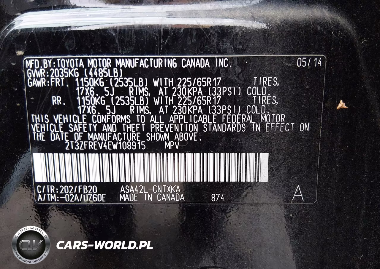 2014 Toyota Rav4 Le VIN:2T3ZFREV4EW108915 - 9