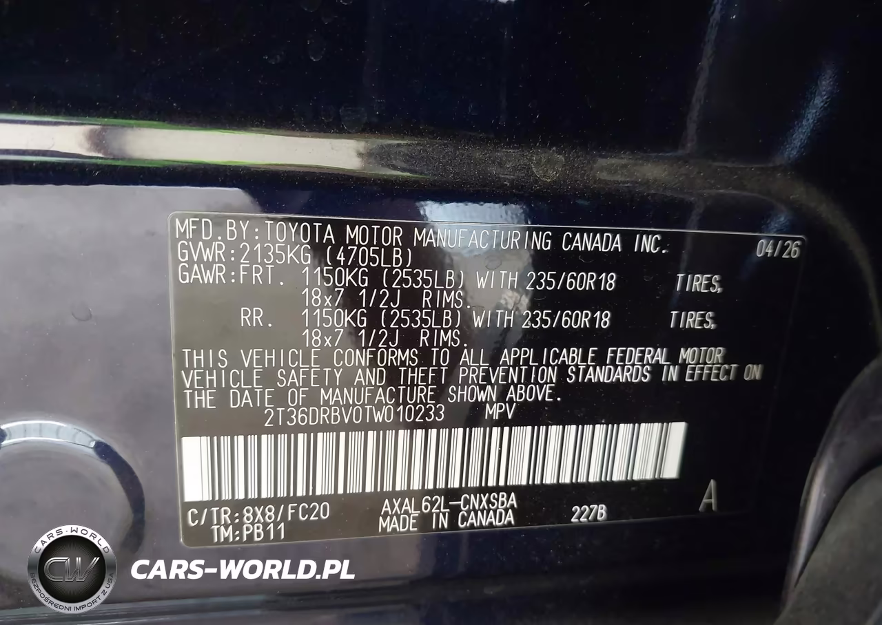 2026 Toyota Rav4 Se VIN:2T36DRBV0TW010233 - 9
