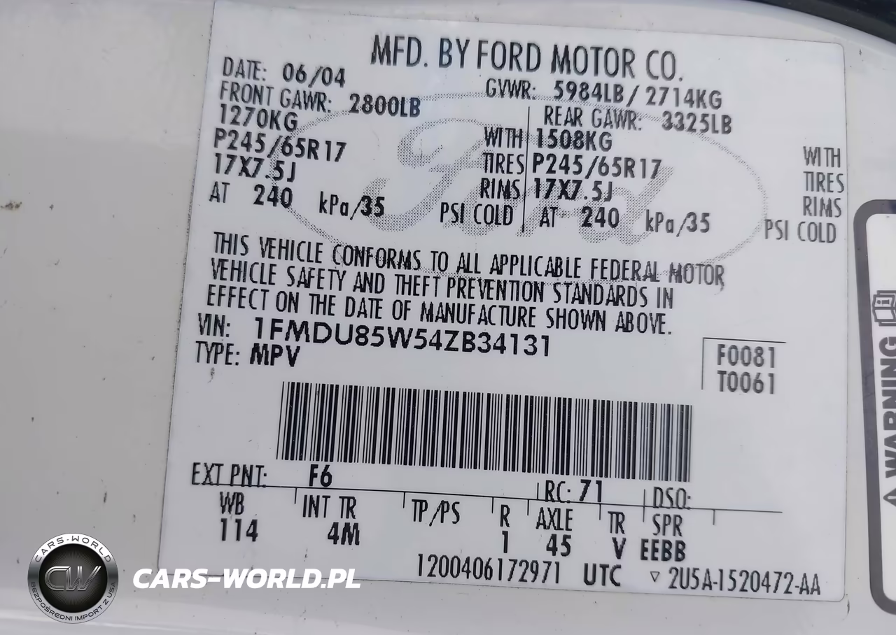2004 Ford Explorer Limited VIN:1FMDU85W54ZB34131 - 9