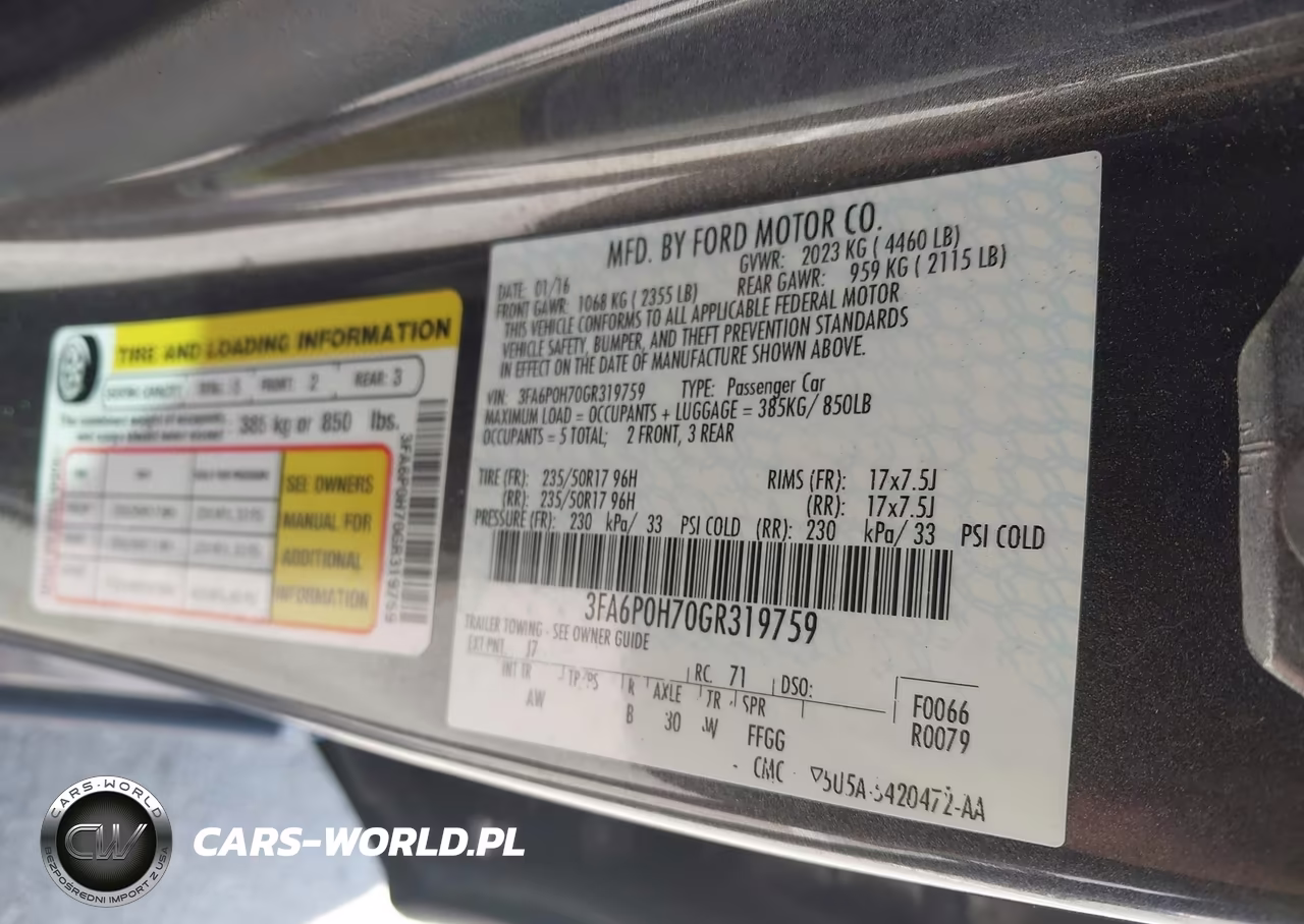 2016 Ford Fusion Se VIN:3FA6P0H70GR319759 - 9