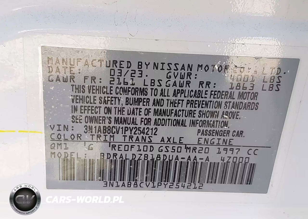 2023 Nissan Sentra Sv Xtronic Cvt VIN:3N1AB8CV1PY254212 - 9