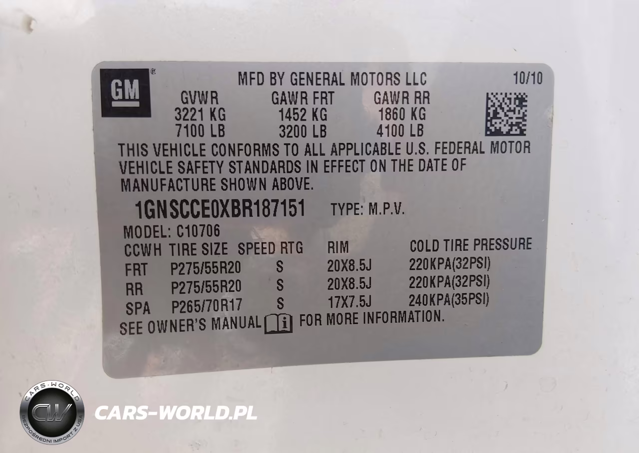 2011 Chevrolet Tahoe Ltz VIN:1GNSCCE0XBR187151 - 9