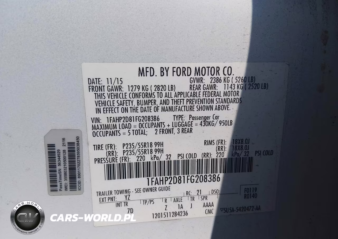 2015 Ford Taurus Se VIN:1FAHP2D81FG208386 - 9