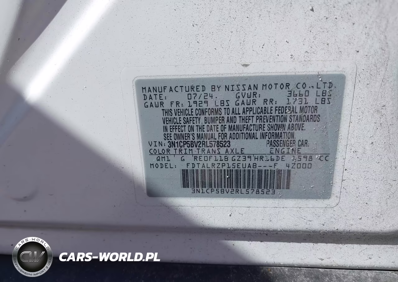 2024 Nissan Kicks S Xtronic Cvt VIN:3N1CP5BV2RL578523 - 9