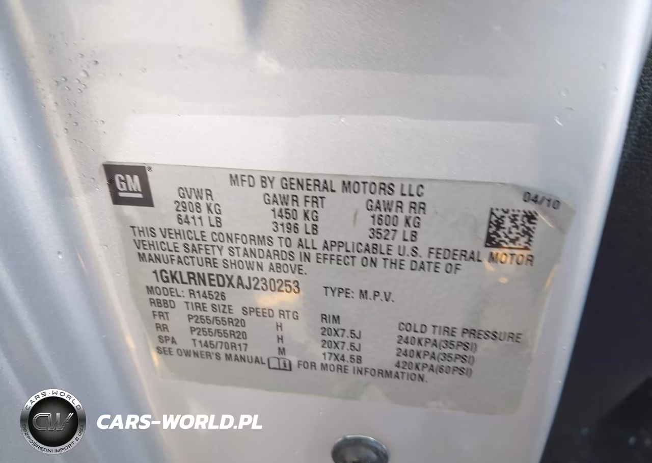 2010 GMC Acadia Slt-2 VIN:1GKLRNEDXAJ230253 - 9