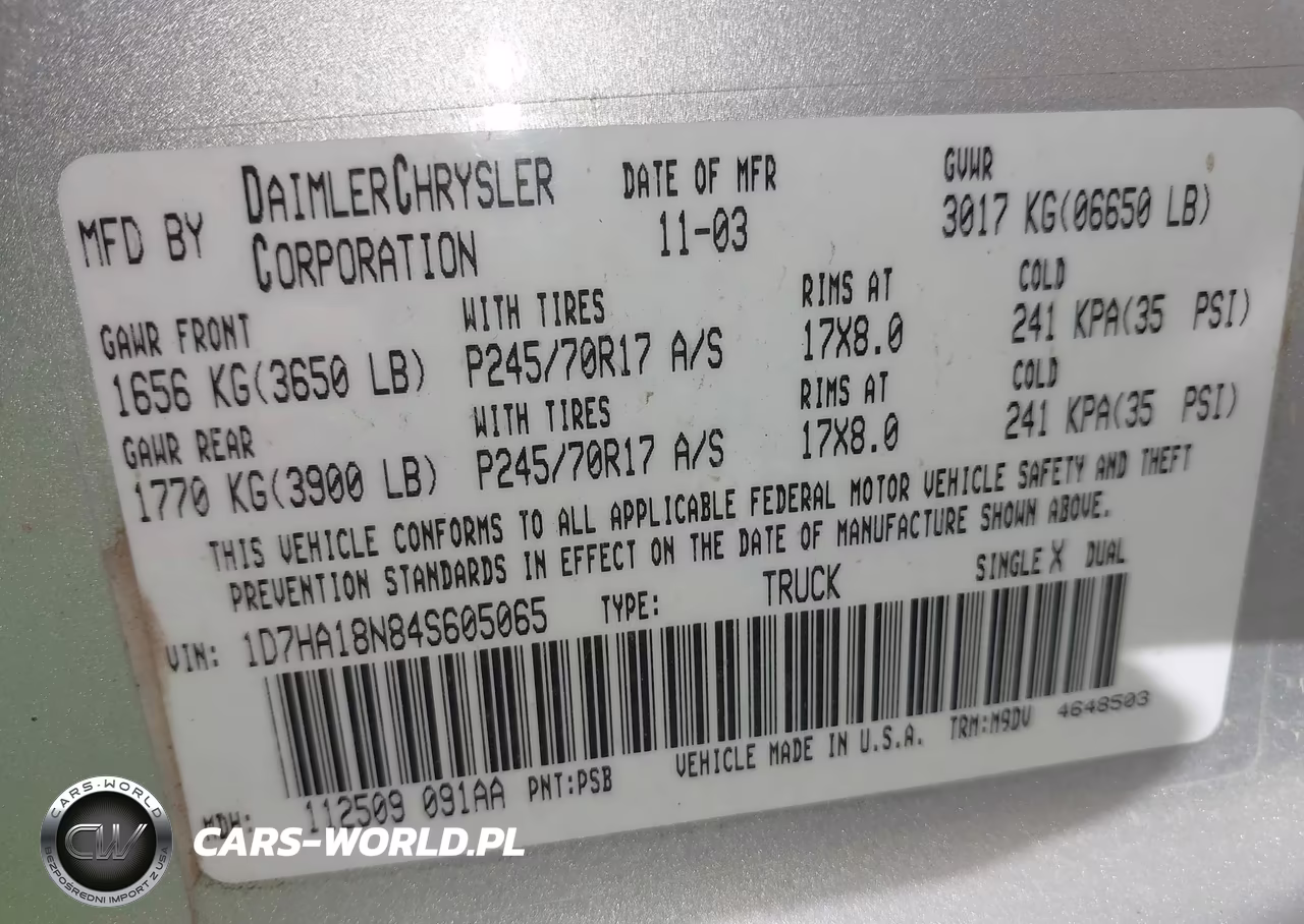 2004 Dodge Ram 1500 Slt-Laramie VIN:1D7HA18N84S605065 - 9