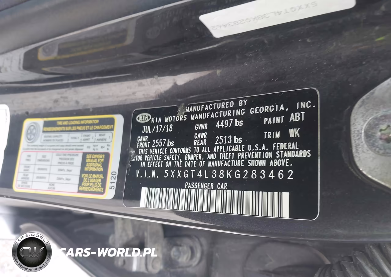 2019 Kia Optima Lx VIN:5XXGT4L38KG283462 - 9