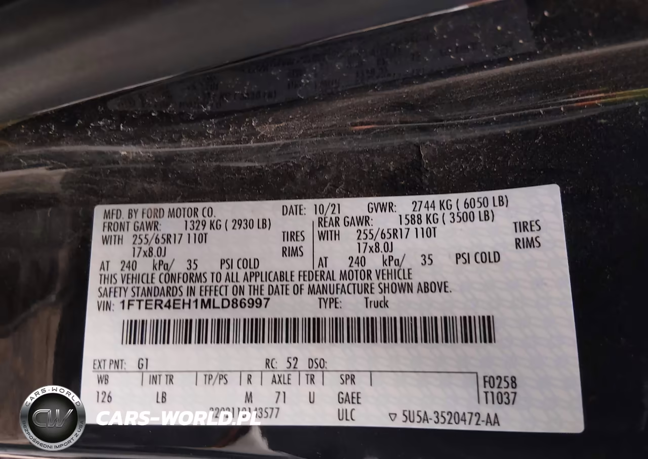 2021 Ford Ranger Xlt VIN:1FTER4EH1MLD86997 - 9