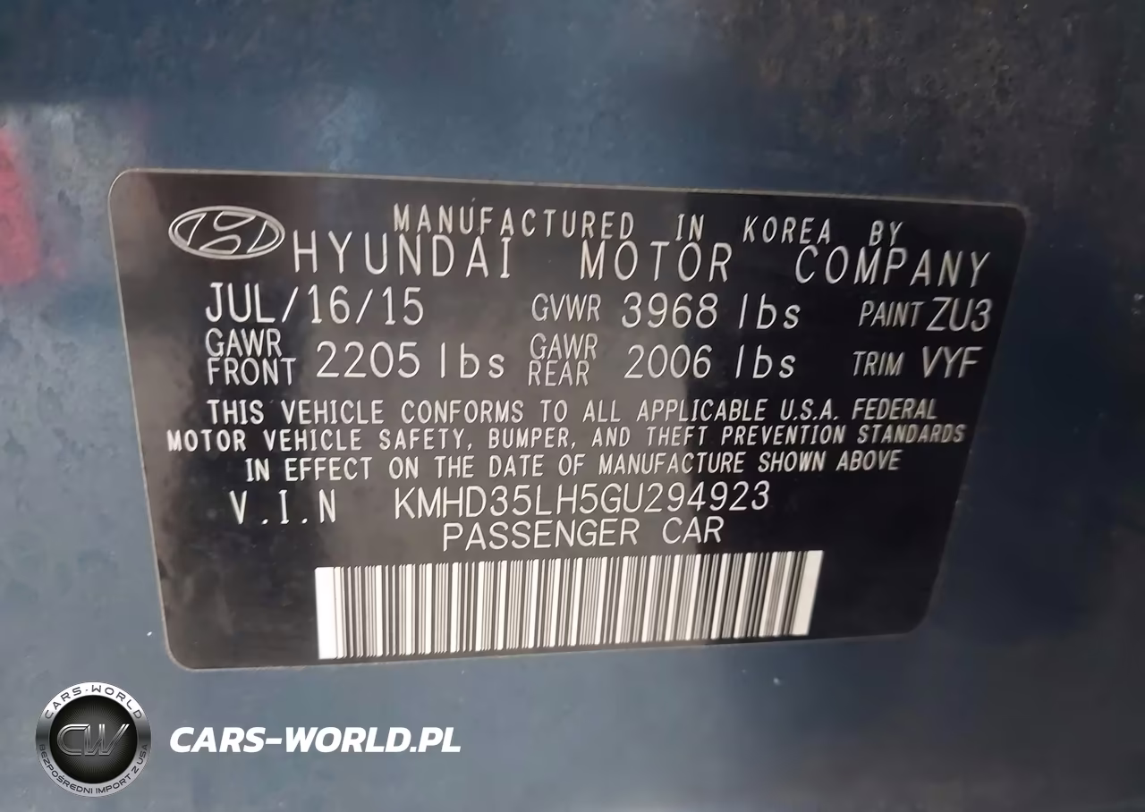 2016 Hyundai Elantra Gt VIN:KMHD35LH5GU294923 - 9