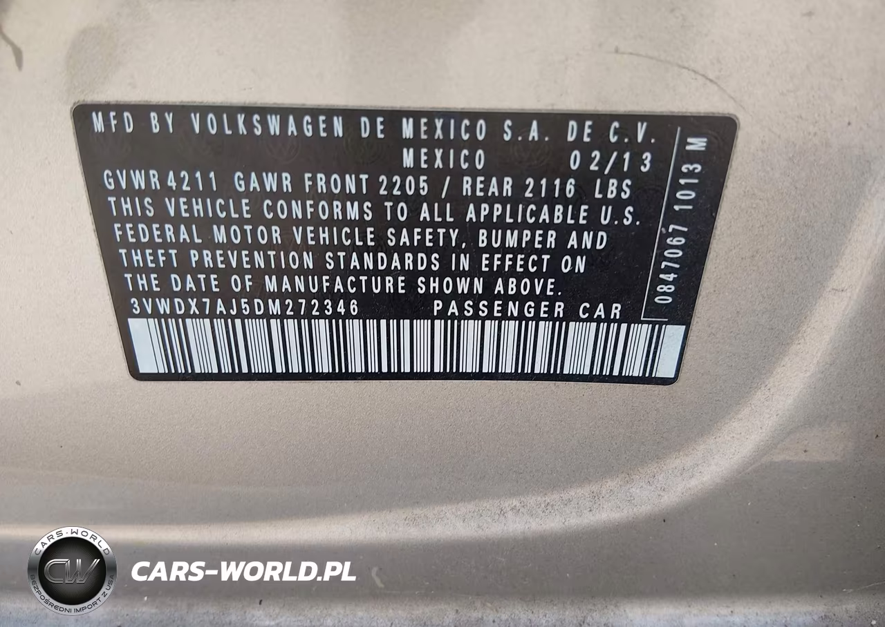2013 Volkswagen Jetta 2.5L Se VIN:3VWDX7AJ5DM272346 - 9