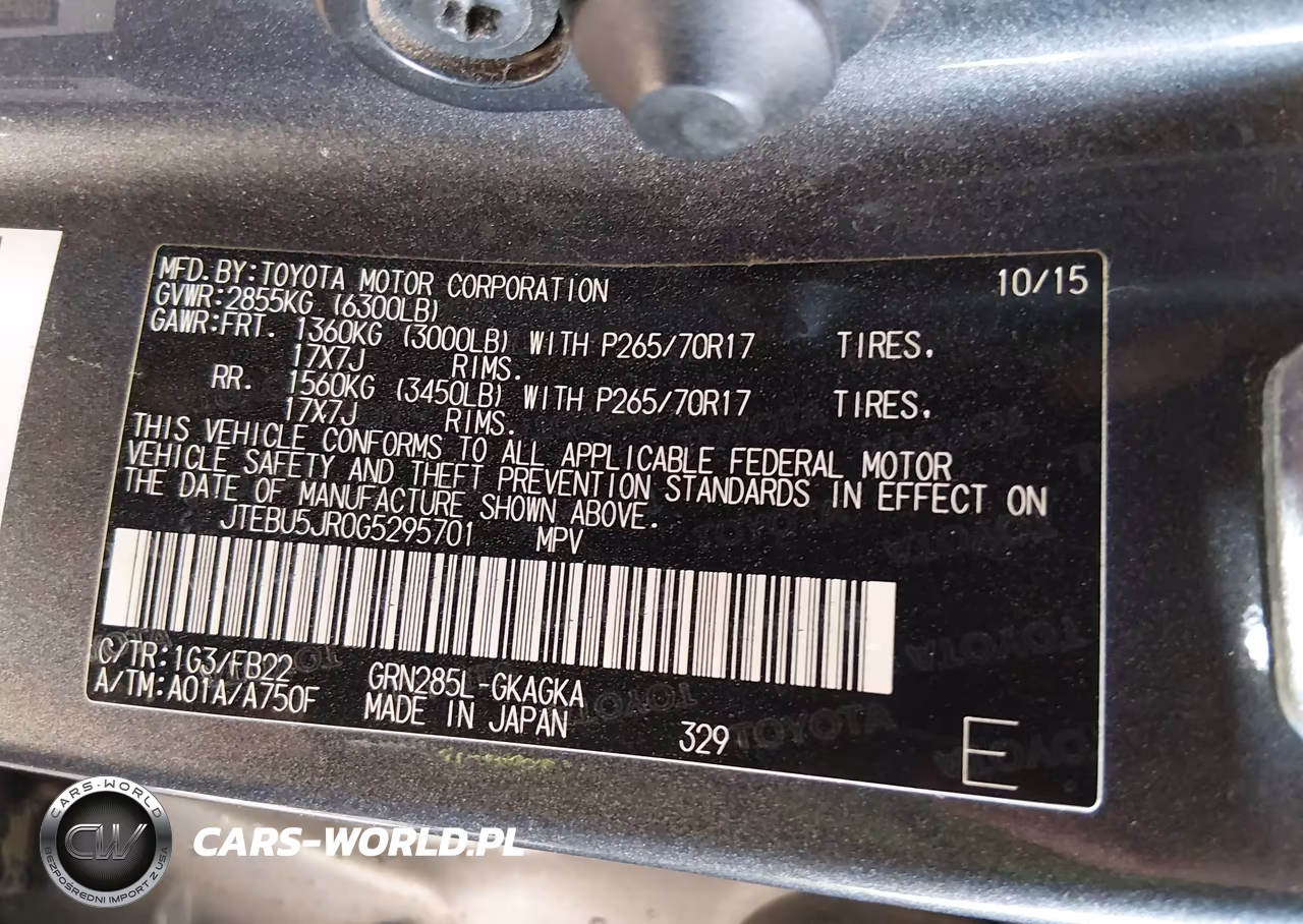 2016 Toyota 4Runner Sr5 VIN:JTEBU5JR0G5295701 - 9
