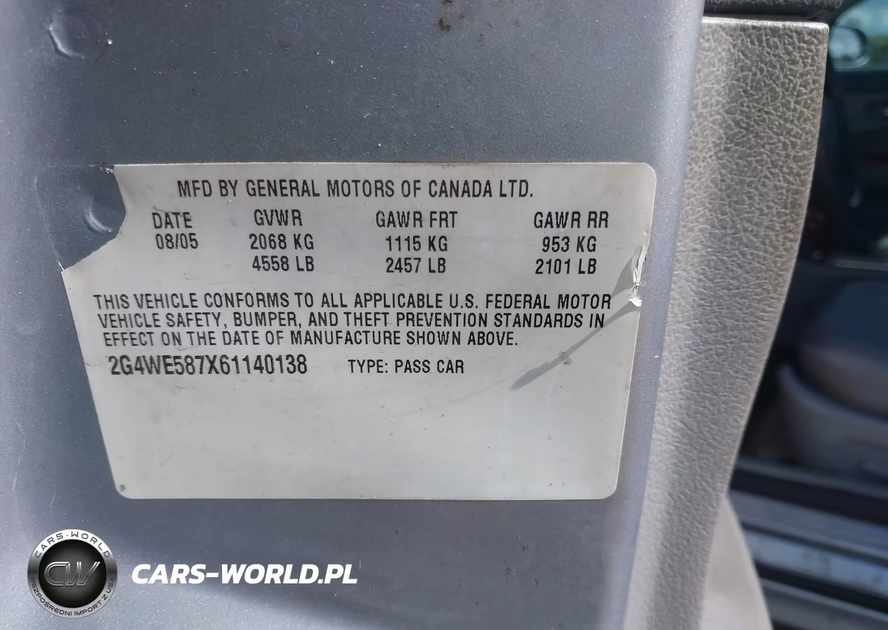 2006 Buick Lacrosse Cxs VIN:2G4WE587X61140138 - 9