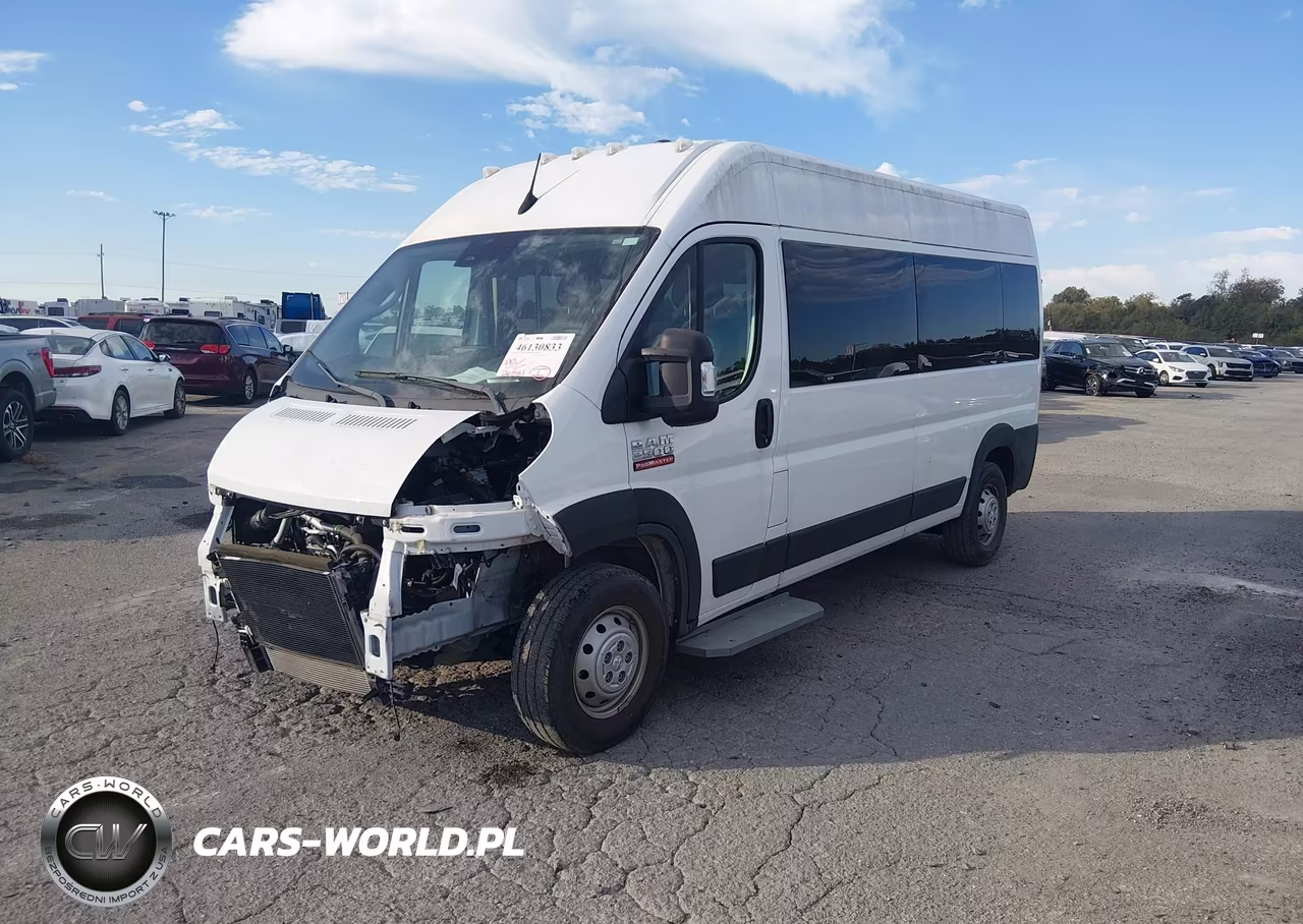 2022 Ram Promaster 2500 Window Van High Roof 159 Wb VIN:3C6LRVPG6NE110043 - 2