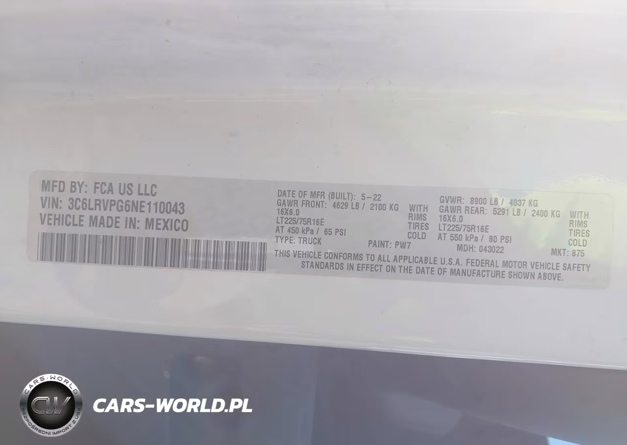2022 Ram Promaster 2500 Window Van High Roof 159 Wb VIN:3C6LRVPG6NE110043 - 9