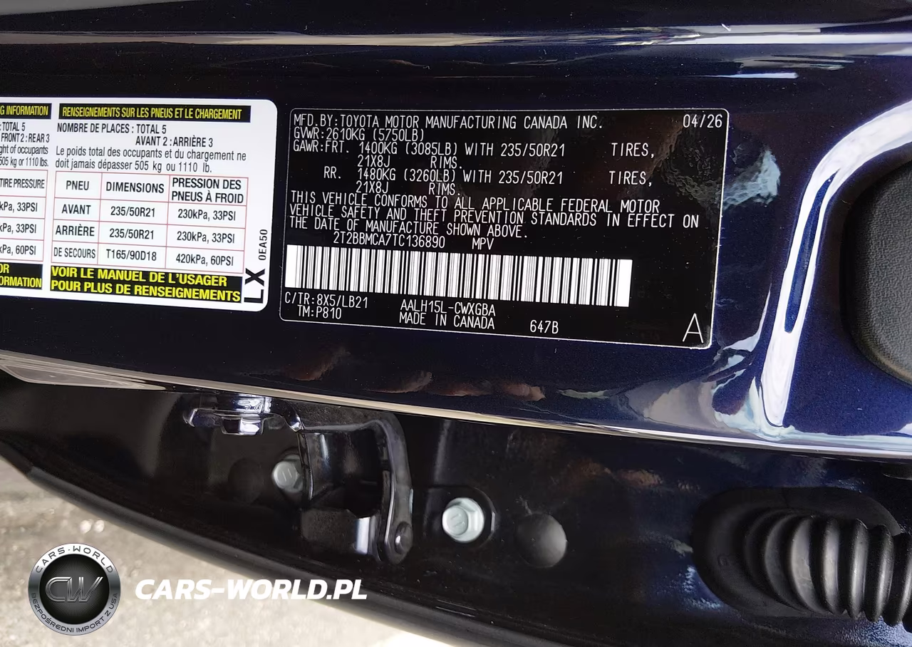 2026 Lexus Rx 350H Premium+ VIN:2T2BBMCA7TC136890 - 9