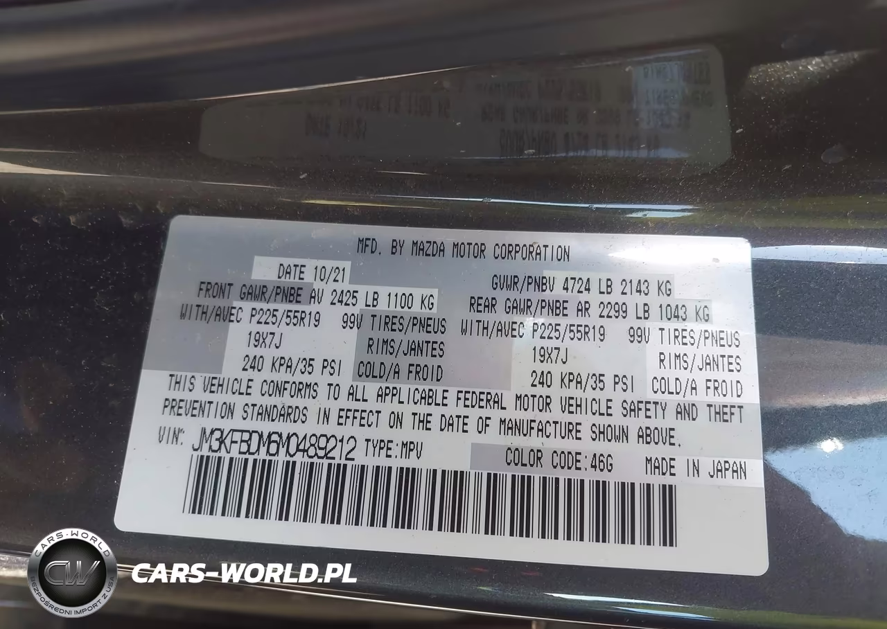 2021 Mazda Cx-5 Grand Touring VIN:JM3KFBDM6M0489212 - 9