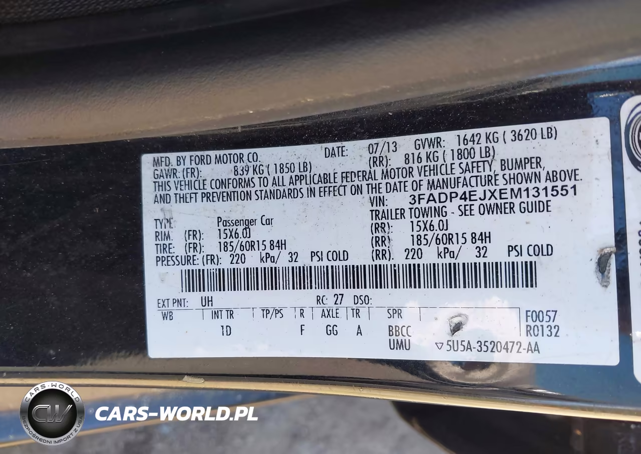 2014 Ford Fiesta Se VIN:3FADP4EJXEM131551 - 9