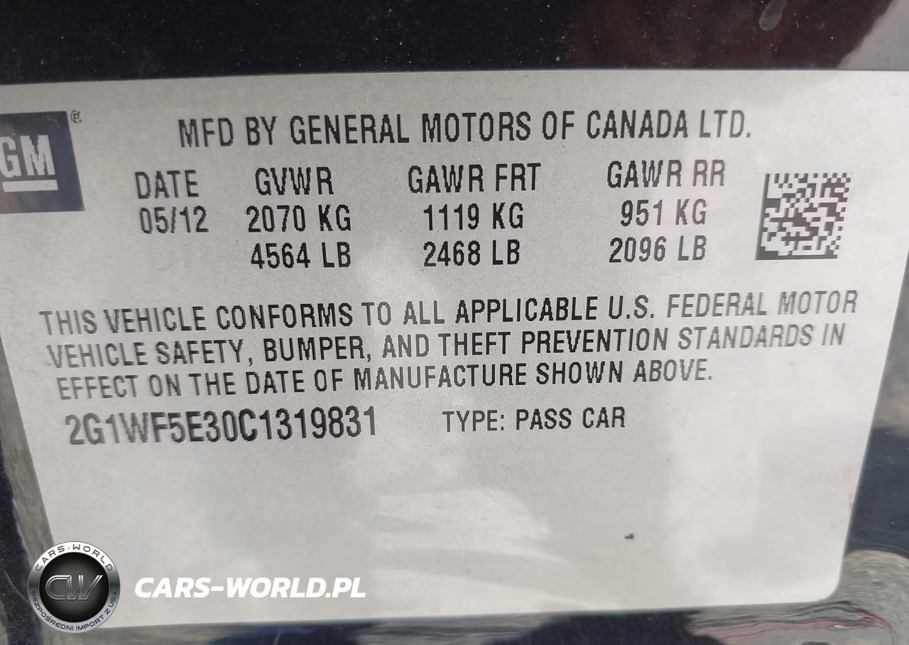 2012 Chevrolet Impala Ls VIN:2G1WF5E30C1319831 - 9