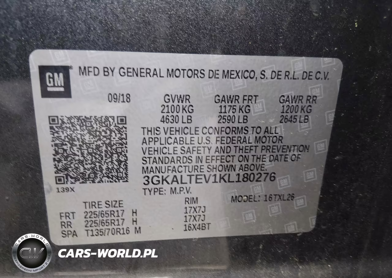 2019 GMC Terrain Sle VIN:3GKALTEV1KL180276 - 9