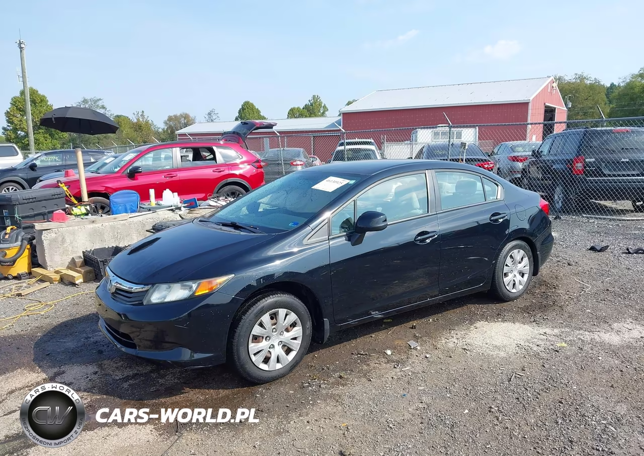 2012 Honda Civic Lx VIN:19XFB2F59CE368949 - 2