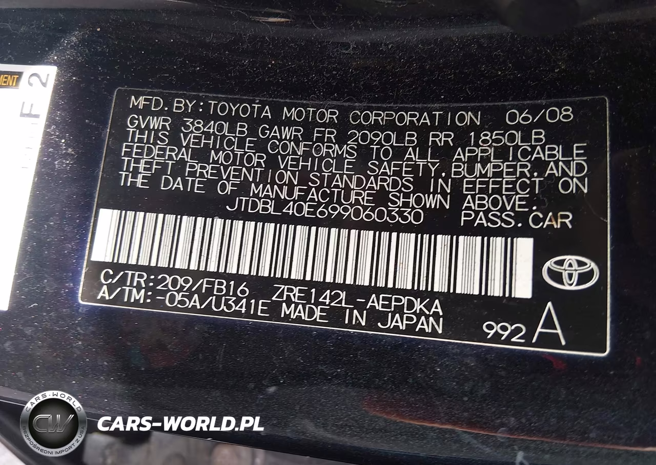 2009 Toyota Corolla Le VIN:JTDBL40E699060330 - 9