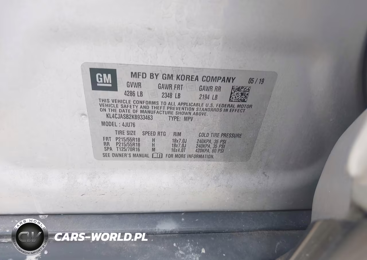 2019 Buick Encore Fwd Preferred VIN:KL4CJASB2KB933463 - 9
