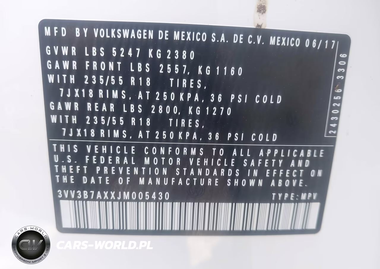 2018 Volkswagen Tiguan 2.0T Se-2.0T Sel VIN:3VV3B7AXXJM005430 - 9