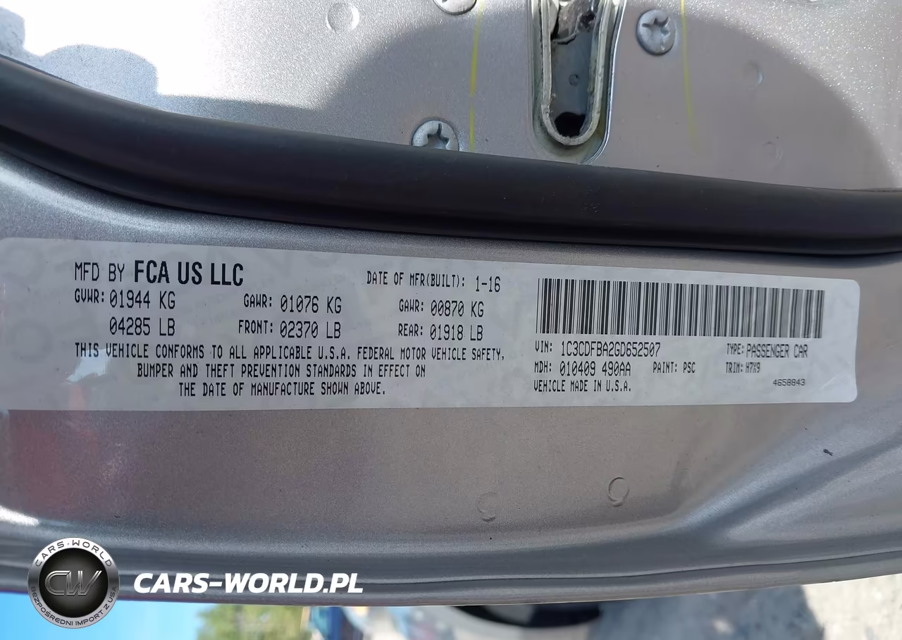 2016 Dodge Dart Sxt VIN:1C3CDFBA2GD652507 - 9