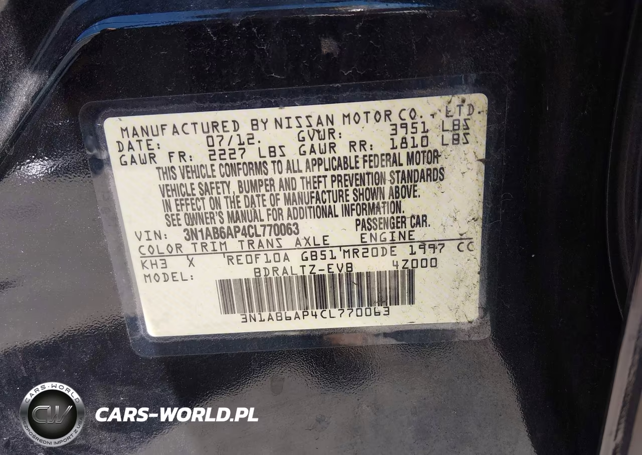 2012 Nissan Sentra 2.0 S VIN:3N1AB6AP4CL770063 - 9