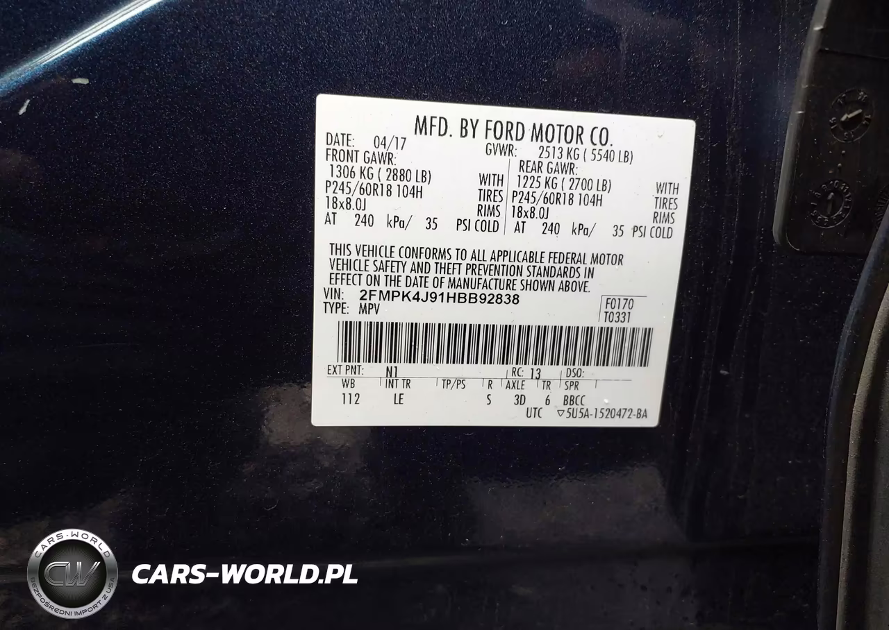 2017 Ford Edge Sel VIN:2FMPK4J91HBB92838 - 9