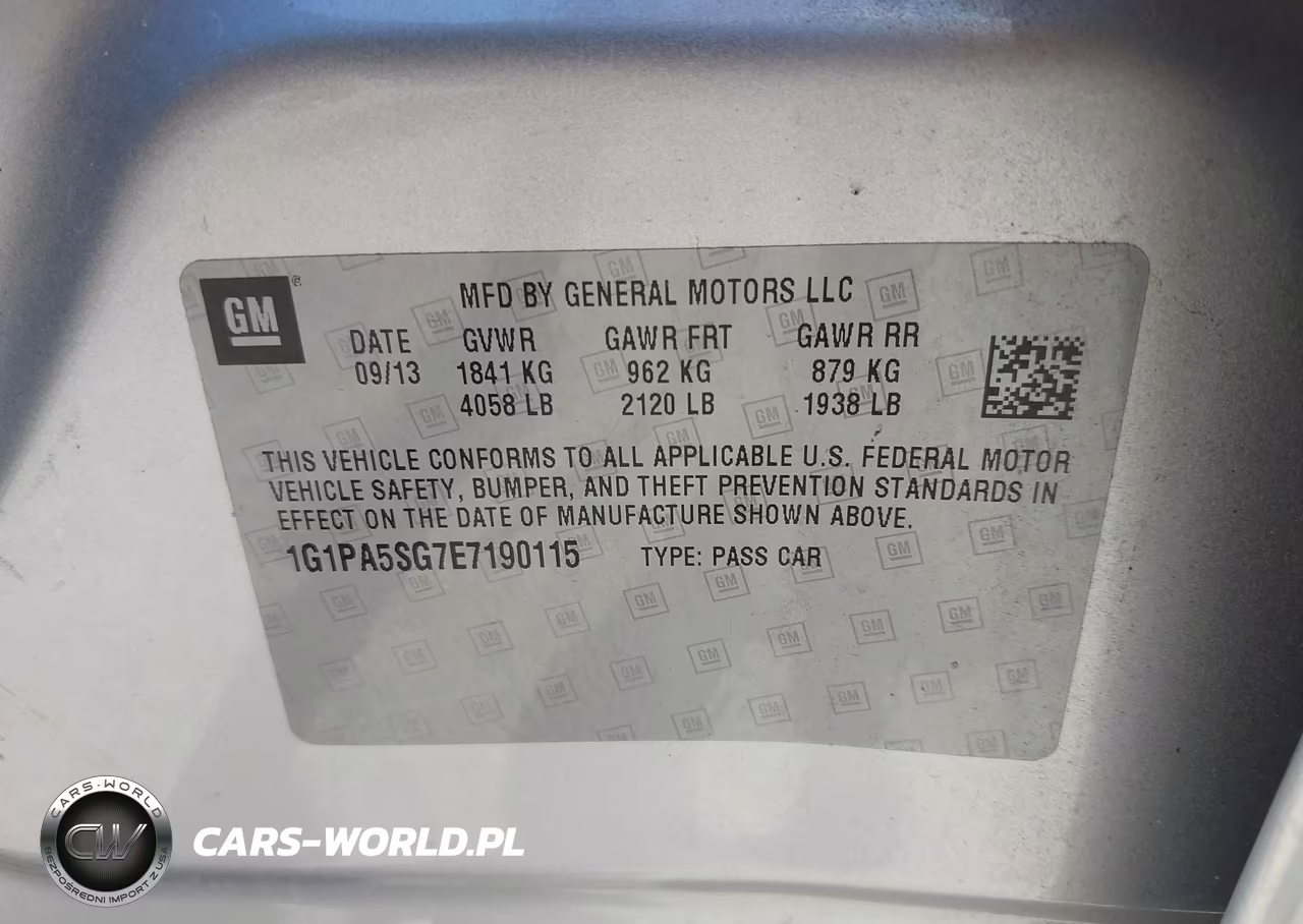 2014 Chevrolet Cruze Ls Auto VIN:1G1PA5SG7E7190115 - 9