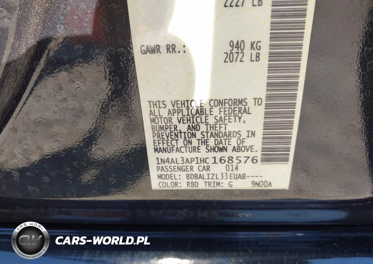 2017 Nissan Altima 2.5 Sv VIN:1N4AL3AP1HC168576 - 9