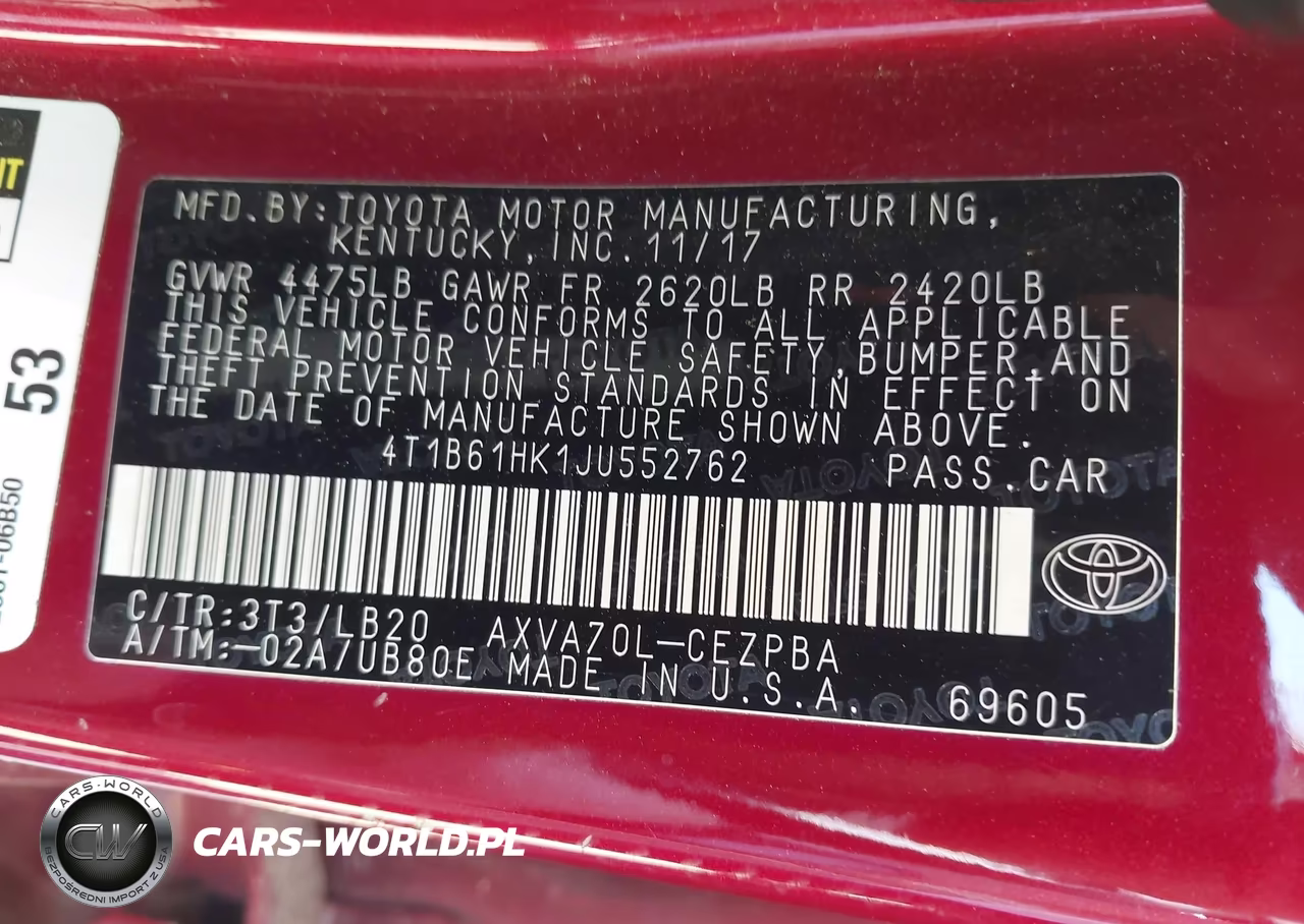 2018 Toyota Camry Xse VIN:4T1B61HK1JU552762 - 9